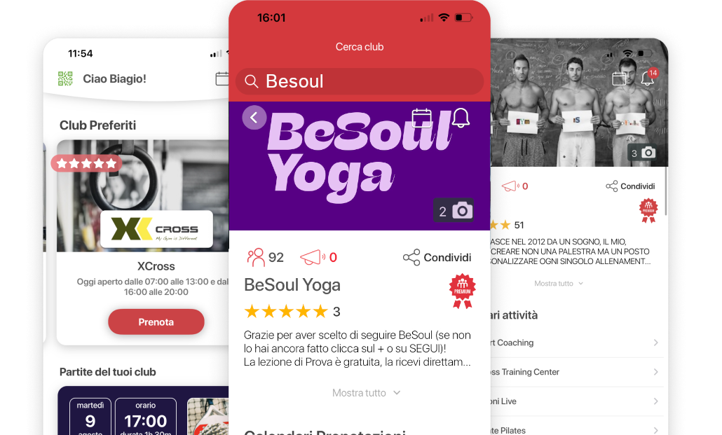 SportClubby APP per Yoga a Milano